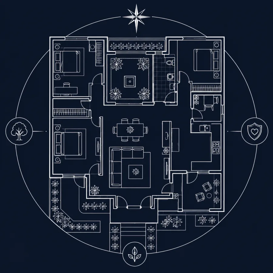Vastu floor-plan blueprint