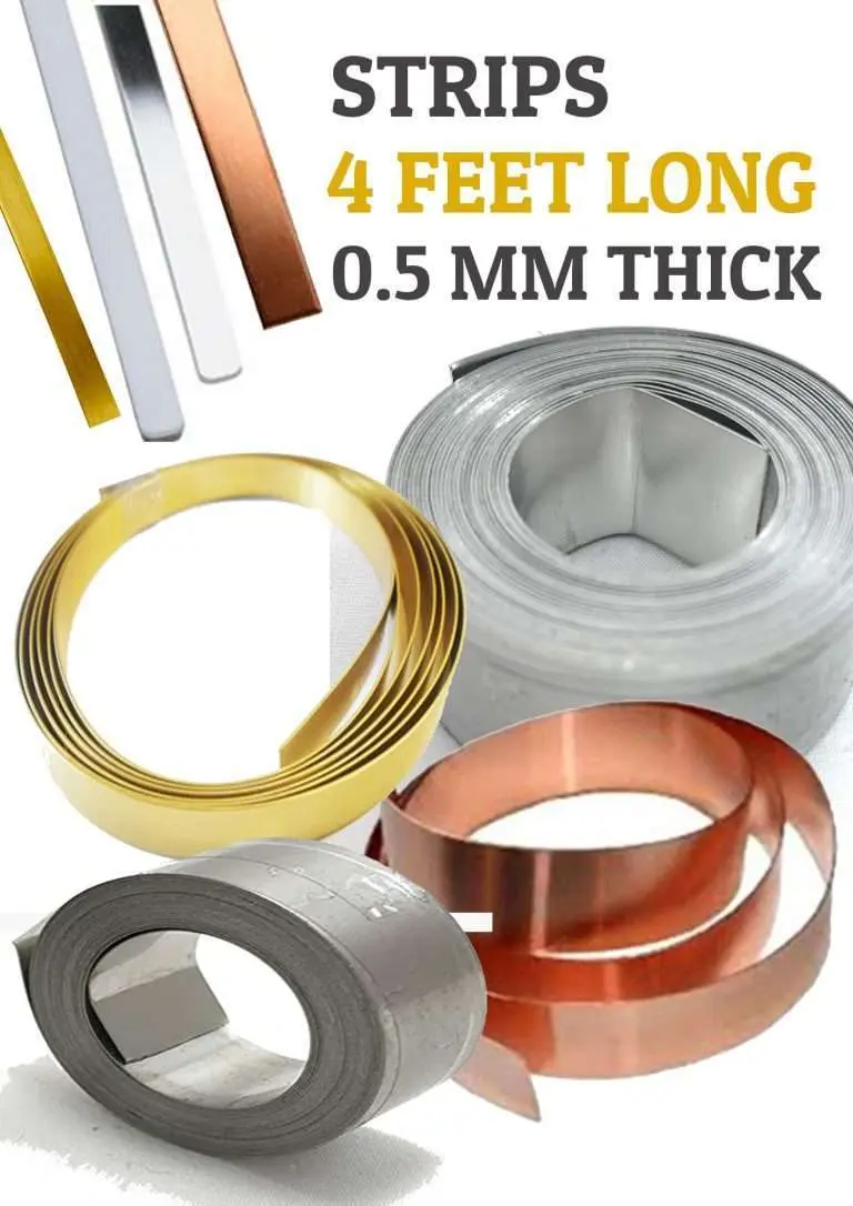 Metal Strip 48 inch — 4 ft × 0.5 inch (Thin) Copper / Brass / Aluminum / Iron / Steel