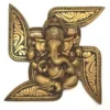 Brass Ganesha Swastika Wall Hanging 5