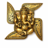 Brass Ganesha Swastika Wall Hanging 2