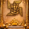 Brass Ganesha Swastika Wall Hanging 1
