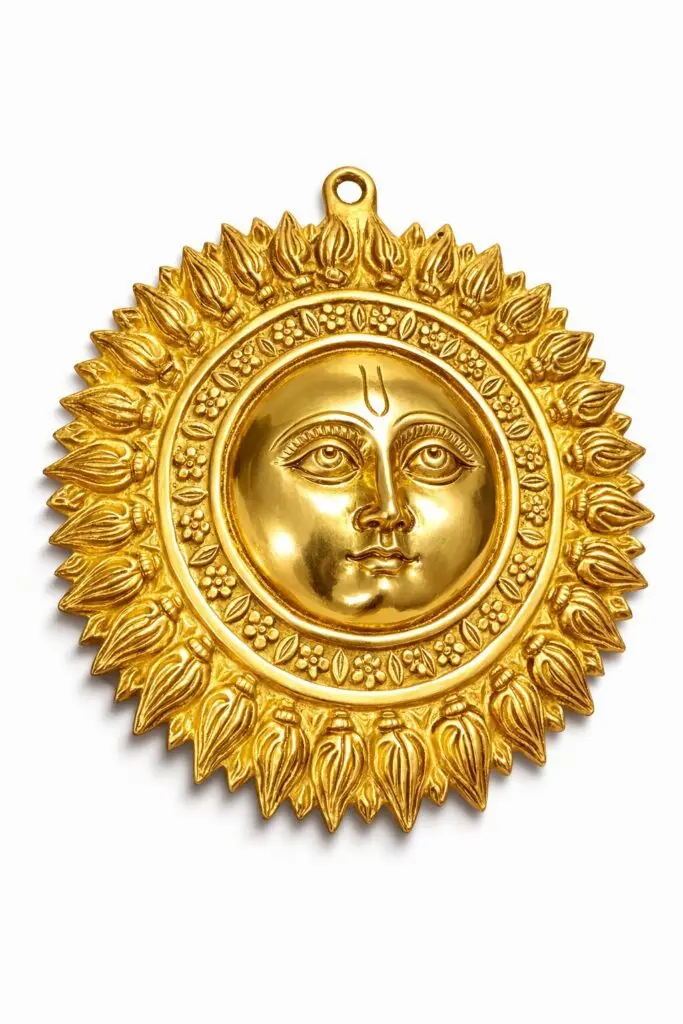 Surya Dev 8" Brass (without Mustache)