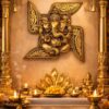 Brass Ganesha Swastika Wall Hanging 1