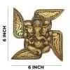 Brass Ganesha Swastika Wall Hanging 3
