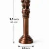 ASHOKA PILLAR 9.5″ Copper-Coated Brass — National Emblem of India (Lion Capital of Sarnath / Satyamev Jayate) Premium Antique-Finish Replica 3
