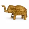 Royal Brass Elephant Idol — Ornate Hand-Engraved Trunk-Up Vastu Symbol for Wisdom, Prosperity, Obstacle Removal & Royal Aishvarya 5
