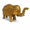 Royal Brass Elephant Idol — Ornate Hand-Engraved Trunk-Up Vastu Symbol for Wisdom, Prosperity, Obstacle Removal & Royal Aishvarya 2