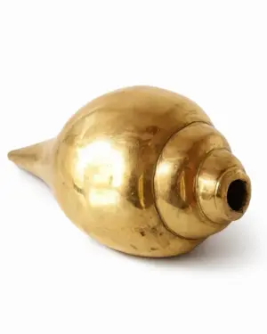 Brass Shankh (1.28 KG - Medium Size)