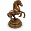 Brass Rearing Horse Idol (अश्व मुर्ती) — Antique Copper-Patina Finish, Vastu Symbol for Speed, Breakthrough, Power & Victory 1