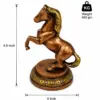 Brass Rearing Horse Idol (अश्व मुर्ती) — Antique Copper-Patina Finish, Vastu Symbol for Speed, Breakthrough, Power & Victory 4